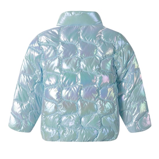 Minoti Meisjes Metallic Lichtgewicht Gewatteerde Jas (Lichtblauw) - Image 2