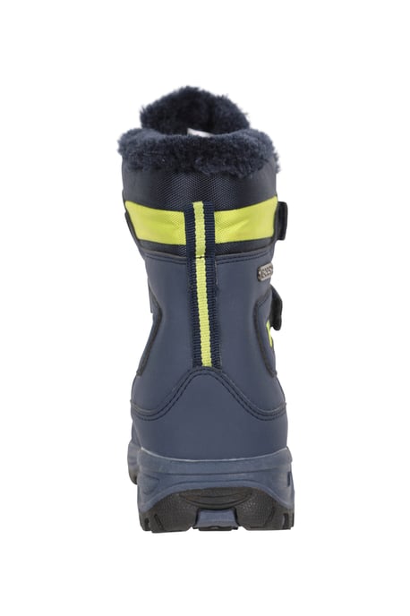'Chill' Kids Snow Boots with Touch Strap Fastening Water Resistant Winter Shoes Green - Image 3