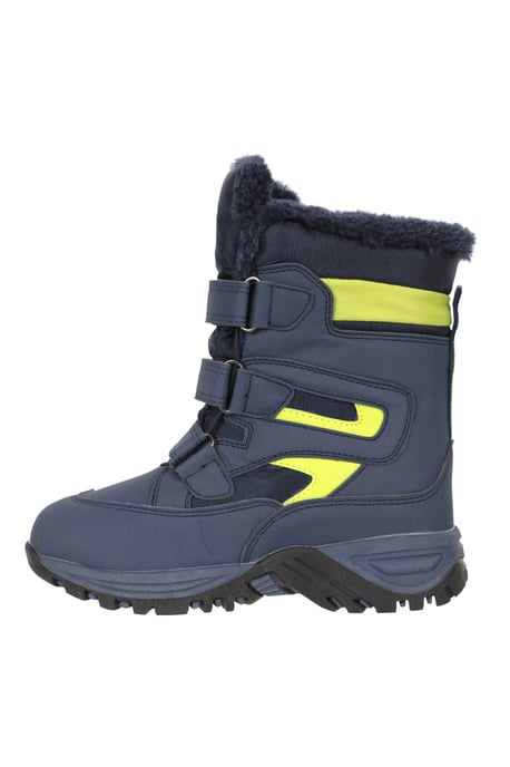 'Chill' Kids Snow Boots with Touch Strap Fastening Water Resistant Winter Shoes Green - Image 4