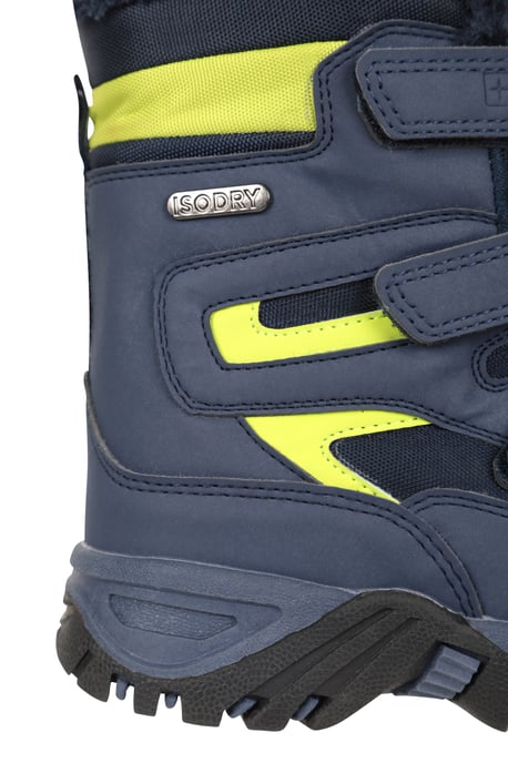 'Chill' Kids Snow Boots with Touch Strap Fastening Water Resistant Winter Shoes Green - Image 6