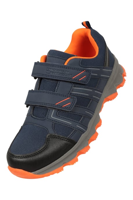 'Cannonball' Kids Walking Shoes with Padded Ankle Support & Toe Bumpers Sneakers Navy - Image 6