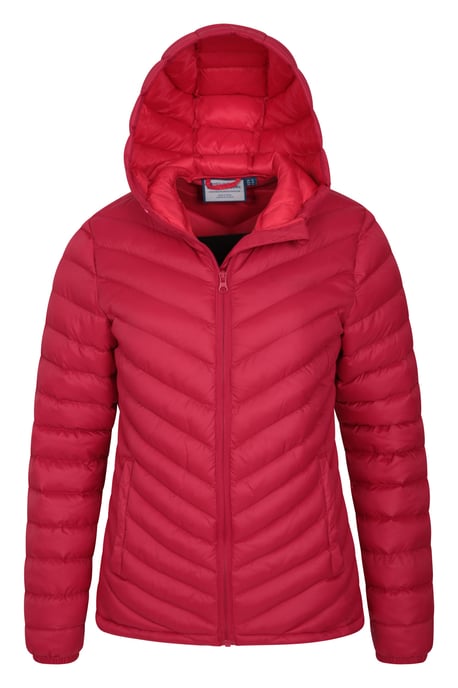 'Seasons' Women's Padded Jacket Water Resistant Winter Coat Dark Red - Image 5
