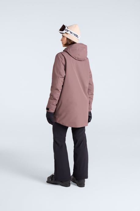 'Echo' Women's Ski Jacket with Zip Fastening Waterproof Winter Coat Brown - Image 6