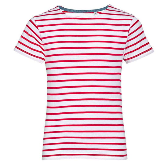 SOLS Kinderen/Kinderen Miles Ronde Hals T-Shirt (Wit/rood) - Image 1