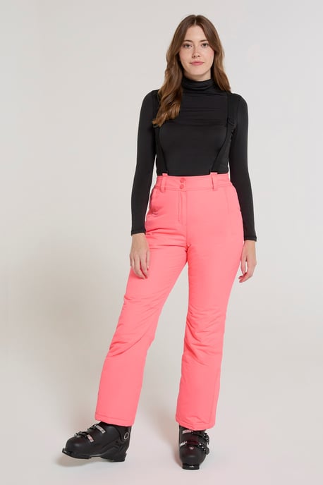 'Moon' Women's Slim Leg Ski Pants Water Resistant Warm Insulated Winter Trousers Pink - Image 3