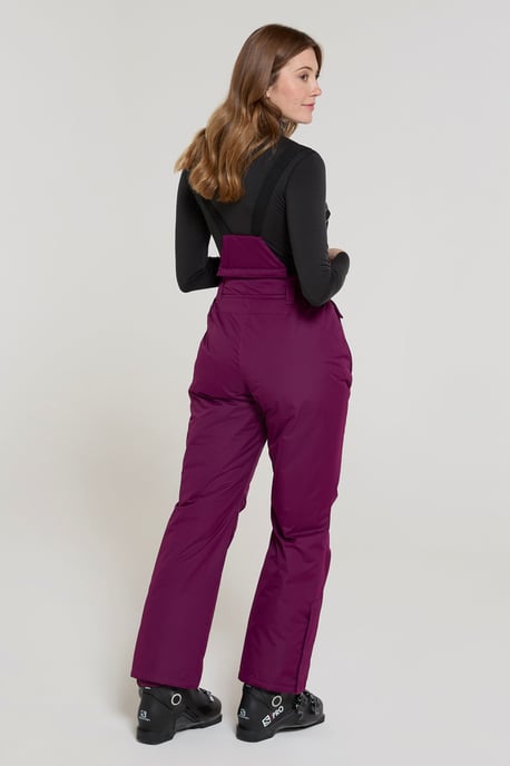 'Moon' Women's Ski Pants Warm Insulated Snow Proof Elastic Waist Winter Trouser Purple - Image 3