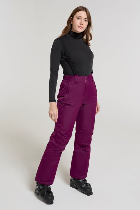 'Moon' Women's Ski Pants Warm Insulated Snow Proof Elastic Waist Winter Trouser Purple - Image 4