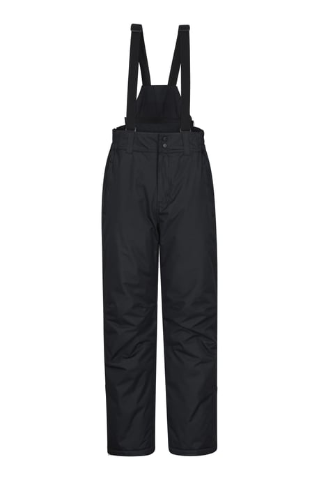 'Dusk' Men's Short Ski Pants Insulated Fleece Lined Snowproof Winter Salopettes Black - Image 1