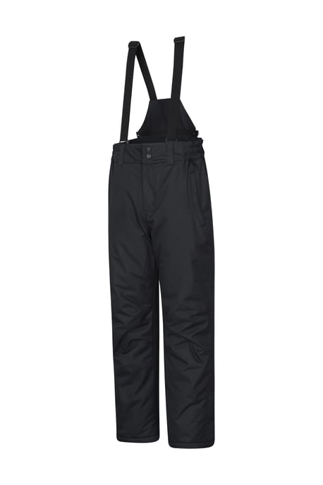 'Dusk' Men's Short Ski Pants Insulated Fleece Lined Snowproof Winter Salopettes Black - Image 4