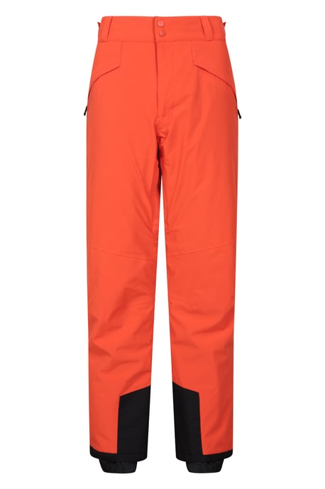 'Orbit' Men's Stretchy Ski Pants Waterproof Breathable Winter Salopettes Trouser Orange - Image 1