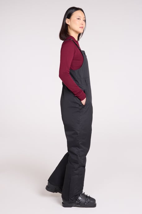 'Moon' Women's Bib Front Ski Pants Water Resistant Winter Snowboard Trouser Black - Image 2