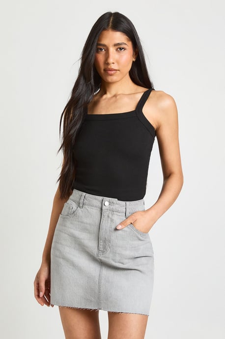 Tall Denim Mini Skirt - Image 1