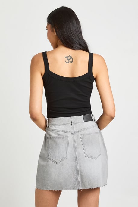 Tall Denim Mini Skirt - Image 2