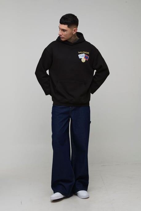 Tall Oversized Wu-Tang License Printed Hoodie - Image 4