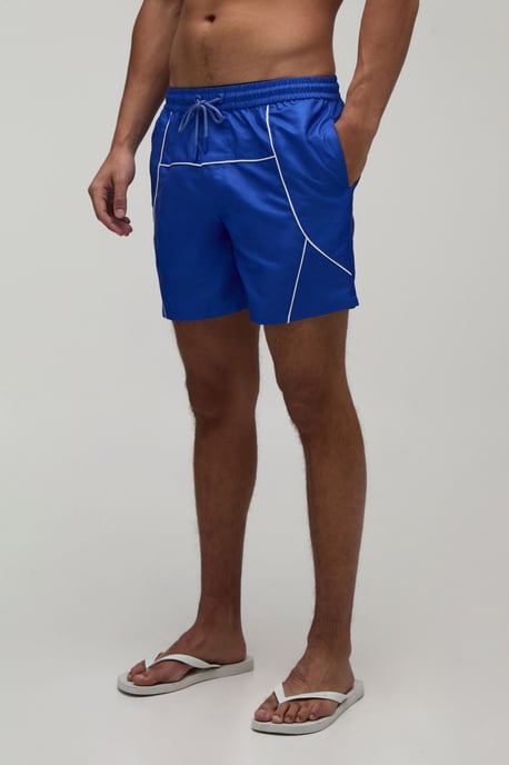 Piping Mid Length Swim Short - Image 1