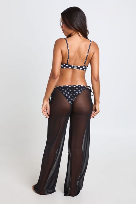 Sheer Mesh Wide Leg Beach Trousers - Image 2