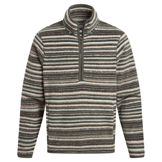 Craghoppers Heren Tatton II Contrast Gestreept Fleece Top (Bosgroen) - Image 1
