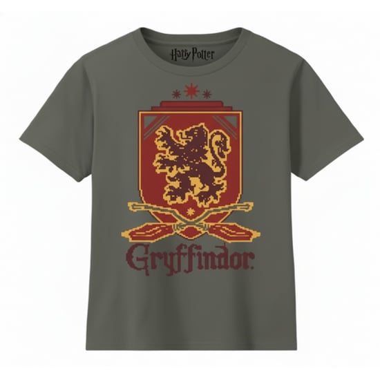 Harry Potter Jongens Blazon Gryffindor T-Shirt (Khaki) - Image 1