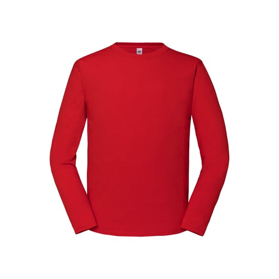 Fruit of the Loom Heren Iconic 195 Premium Ringspun Cotton T-shirt met lange mouwen (Rood) - Image 1