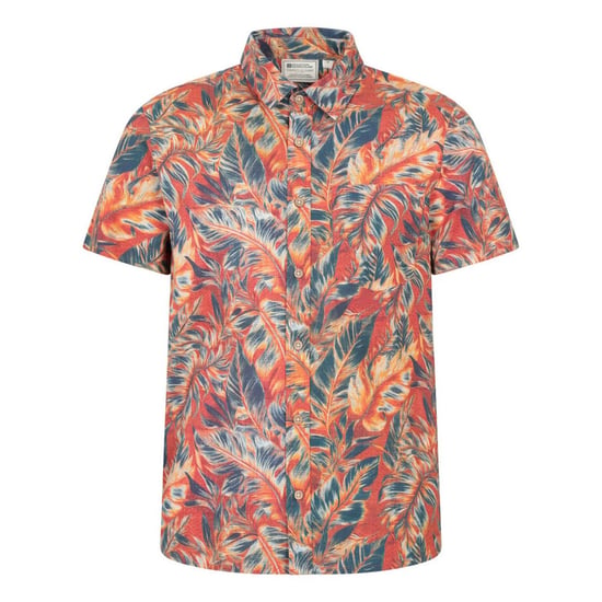Mountain Warehouse Overhemd met korte mouwen voor heren Tropical Leaves (Helder oranje) - Image 1