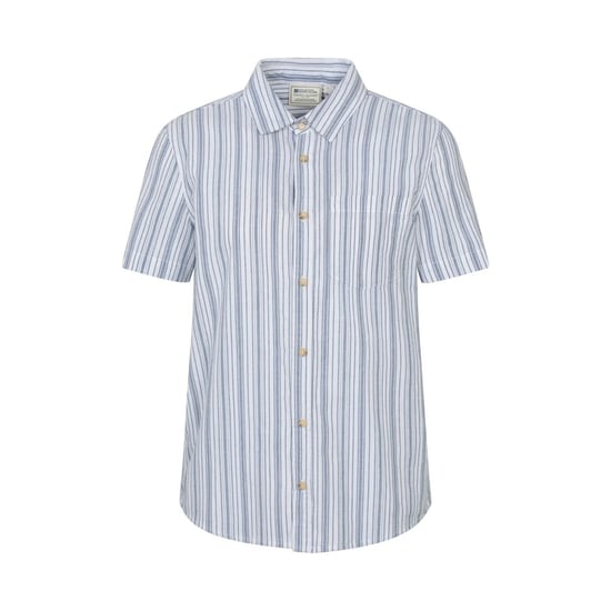 Mountain Warehouse Heren Derby Stripe Katoenen Overhemd Met Korte Mouwen (Blauw) - Image 1