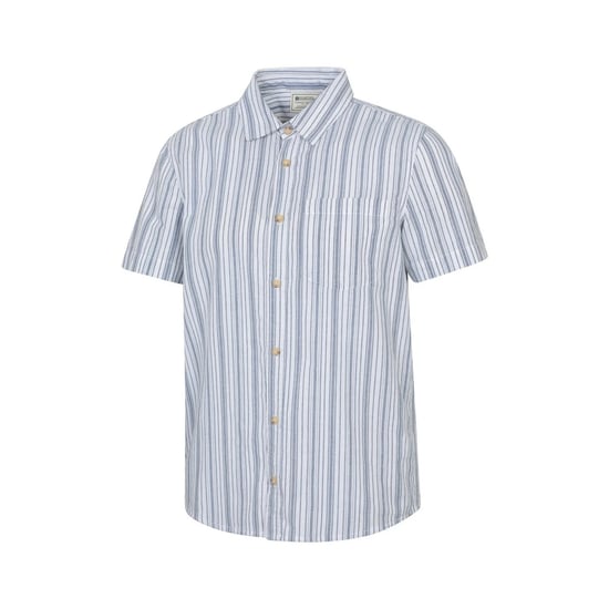 Mountain Warehouse Heren Derby Stripe Katoenen Overhemd Met Korte Mouwen (Blauw) - Image 3