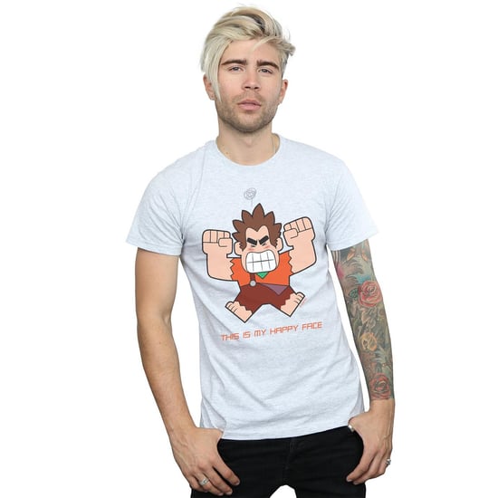 Disney Heren Wreck It Ralph Happy Face T-Shirt (Sportgrijs) - Image 2