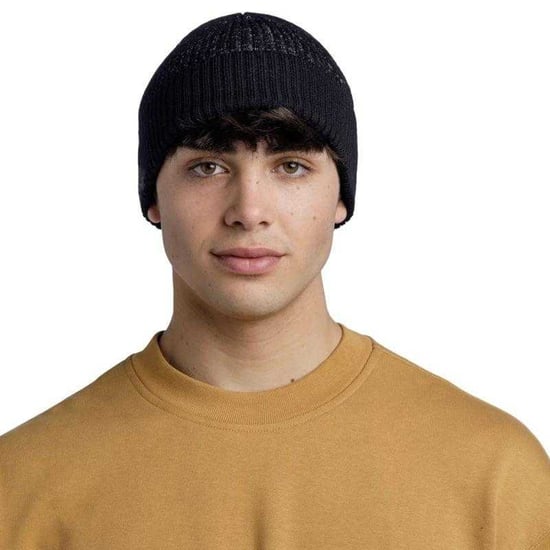 Buff Uniseks Merinowollen muts voor volwassenen (Zwart) - Image 2