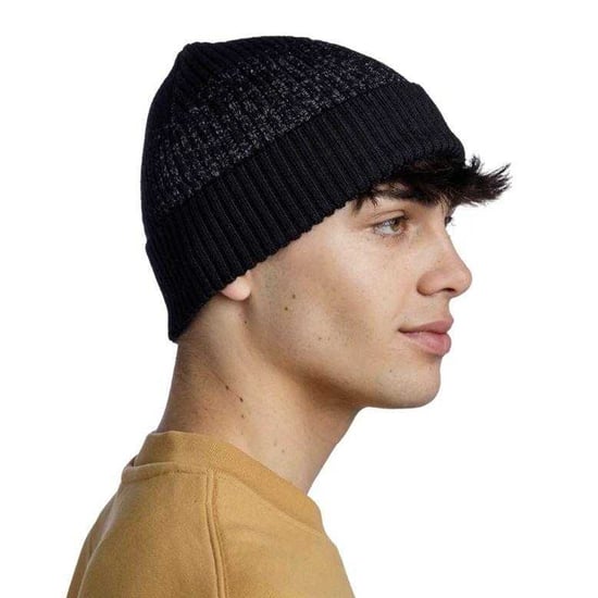 Buff Uniseks Merinowollen muts voor volwassenen (Zwart) - Image 3