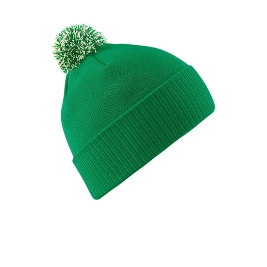 Beechfield Volwassenen Unisex Snowstar Beanie (Kelly Groen/Wit) - Image 1