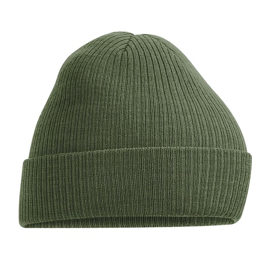 Beechfield Polylana Ribbed Beanie (Olive Green) - Image 1
