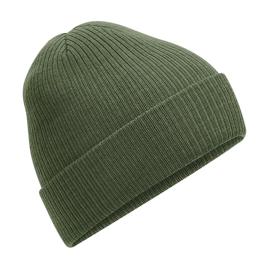 Beechfield Polylana Ribbed Beanie (Olive Green) - Image 2