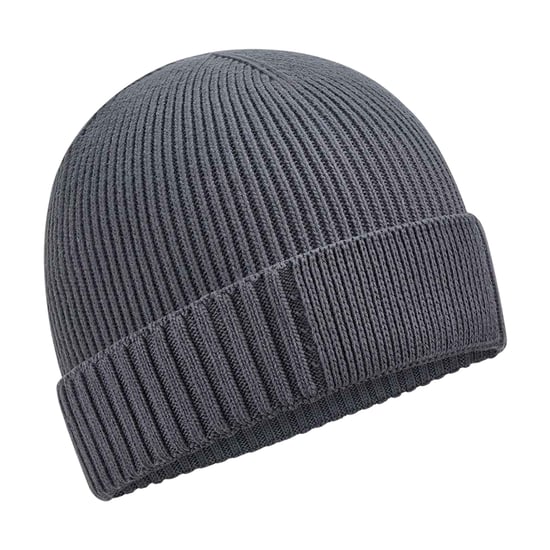 Beechfield Organic Cotton Engineered Patch muts (Grafietgrijs) - Image 2