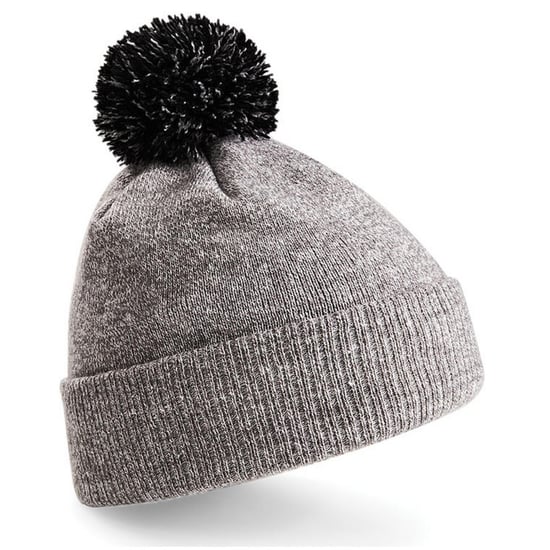 Beechfield Volwassenen Unisex Snowstar Beanie (Heide Grijs/Zwart) - Image 2