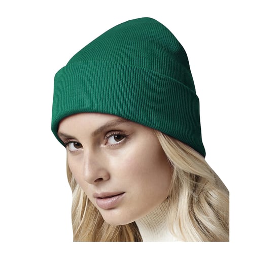 Beechfield Volwassenen van Unisex Originele geboeide Beanie (Fles groen) - Image 2