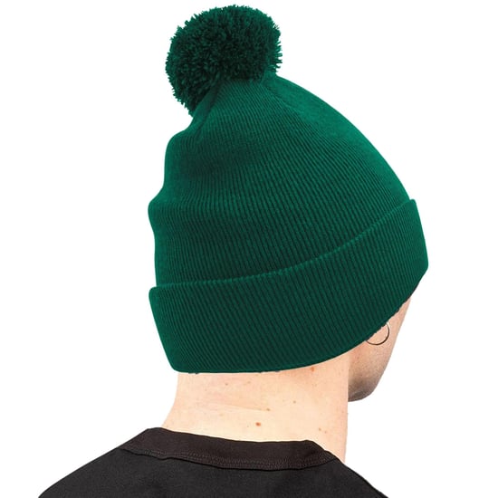 Beechfield Original Pom Pom Beanie (Bottle Green) - Image 2