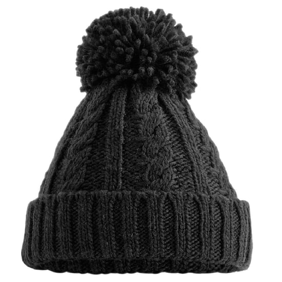 Beechfield Unsiex Volwassenen Kabelbreien Melange Beanie (Zwart) - Image 1