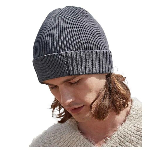 Beechfield Organic Cotton Engineered Patch muts (Grafietgrijs) - Image 2