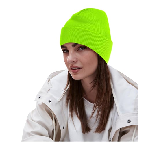 Beechfield Volwassenen van Unisex Originele geboeide Beanie (Fluorescerend groen) - Image 2