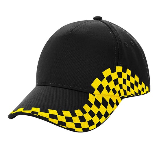 Beechfield Grand Prix Cap (ZWART/GEEL) - Image 1