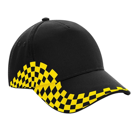 Beechfield Grand Prix Cap (ZWART/GEEL) - Image 2