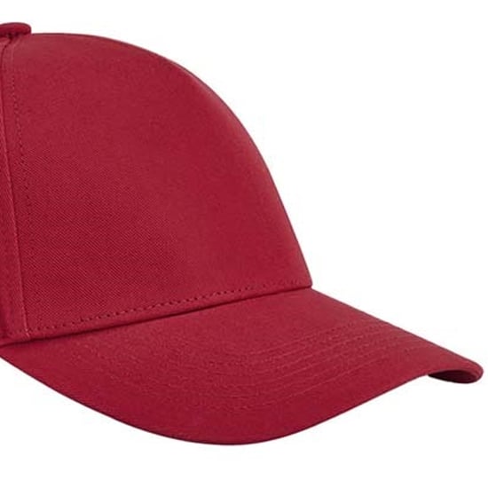 Beechfield EarthAware Klassieke Organic Cotton 5 Panel Baseball Cap (Klassiek rood) - Image 2
