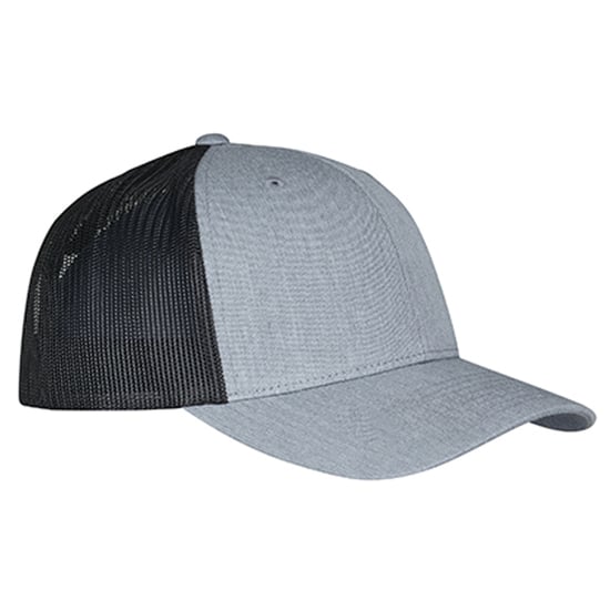 Flexfit Retro tweekleurige truckerpet (Heide Grijs/Zwart) - Image 2