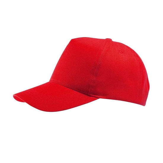 SOLS Buzz 5 Paneel Baseball Cap (Rood) - Image 2