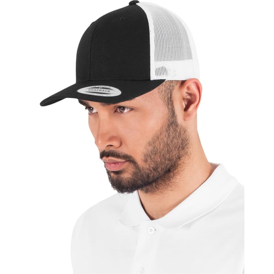 Flexfit Unisex Adult Retro Trucker Cap (Black/White) - Image 6