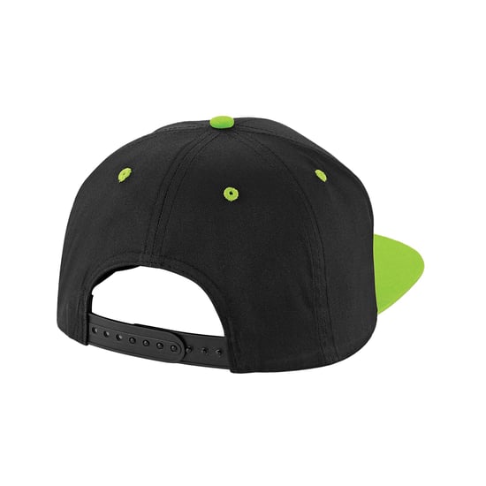 Beechfield Unisex Volwassen Contrast 5 Panel Snapback Cap (Zwart/Lijkgroen) - Image 2