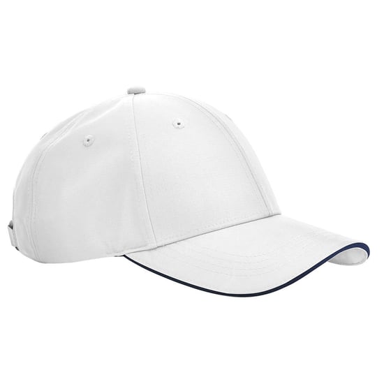 Beechfield Team Sports-Tech Baseballpet (Witte/franse marine) - Image 1