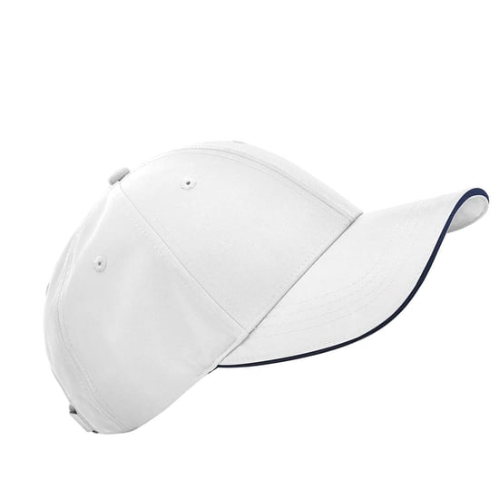 Beechfield Team Sports-Tech Baseballpet (Witte/franse marine) - Image 2
