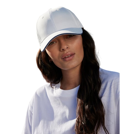 Beechfield Team Sports-Tech Baseballpet (Witte/franse marine) - Image 3