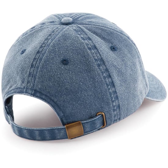 Beechfield Unisex Laag Profiel Vintage Denim-Look Cap (Vintage Denim) - Image 2
